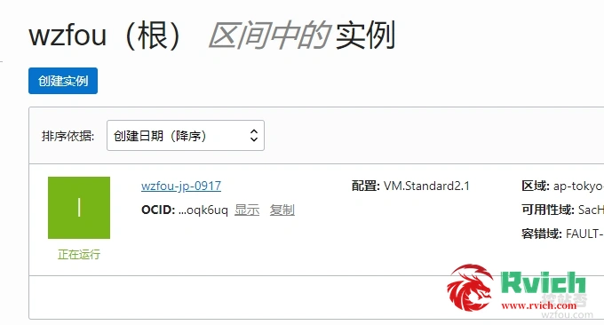 Oracle VPS主机进入实例